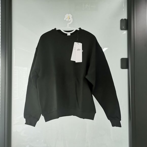 NWT Alo Yoga Accolade Crew Neck Pullover Black Size M - Picture 4 of 5